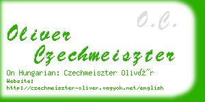 oliver czechmeiszter business card